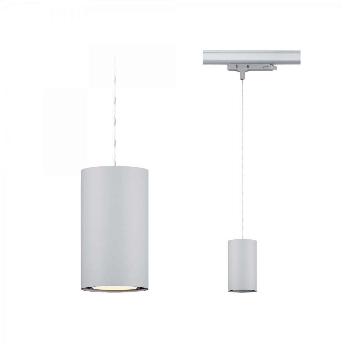 Paulmann 96600 ProRail3 LED Schienenpendel Kratos 3000K 1000lm Silber