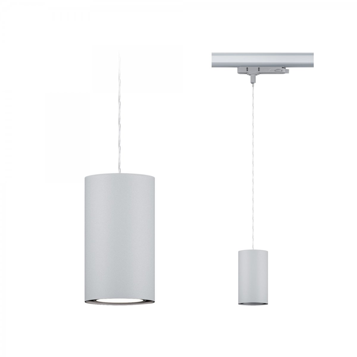 Paulmann 96603 ProRail3 LED Schienenpendel Kratos 4000K 1050lm Silber