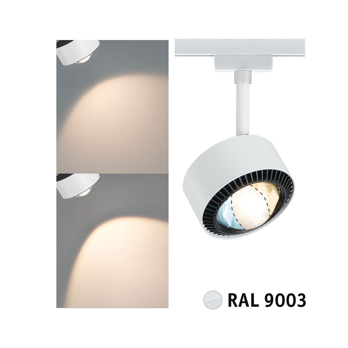 Paulmann 96770 URail LED Spot Aldan White Switch 230V Signalwei� RAL 9003