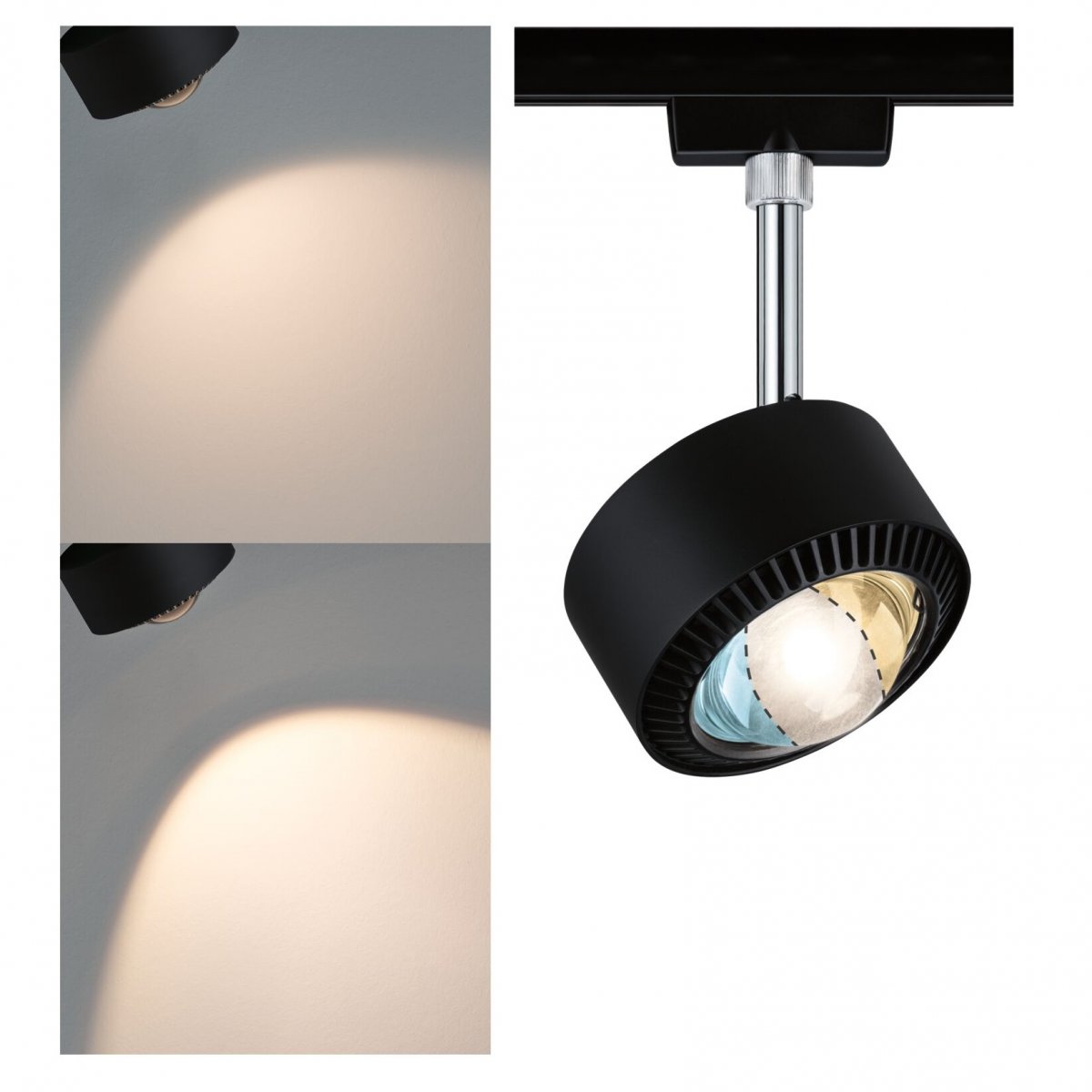 Paulmann 96771 URail LED Spot Aldan White Switch Schwarz matt