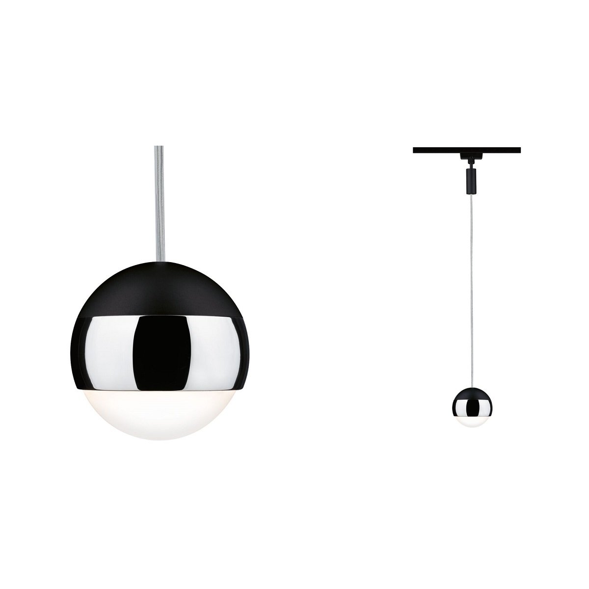 Paulmann 96808 URail LED Pendel Capsule II schwarz chrom 2700K dimmbar