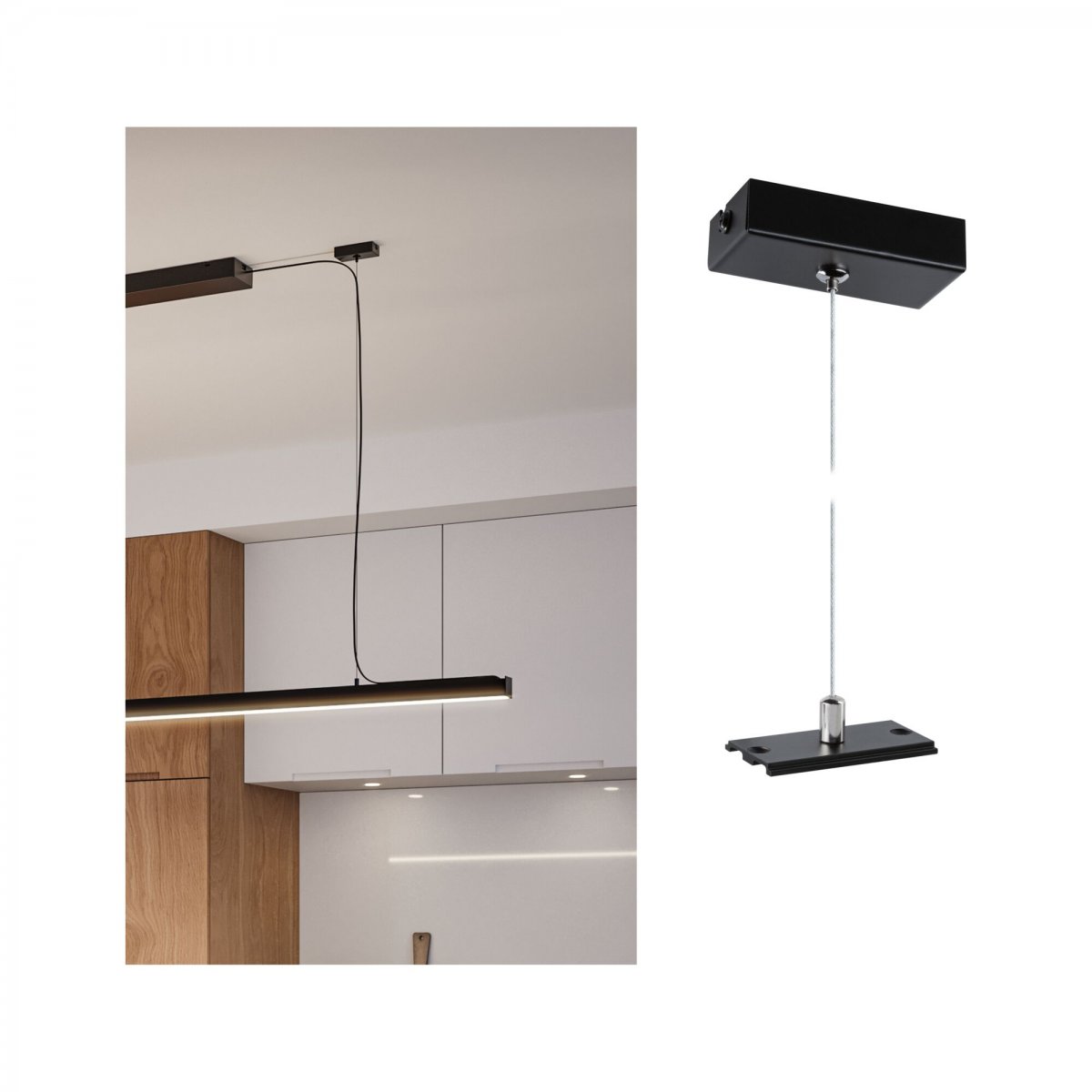 Paulmann 98187 Linion Zubeh�r Seilabh�ngung 1,5m schwarz