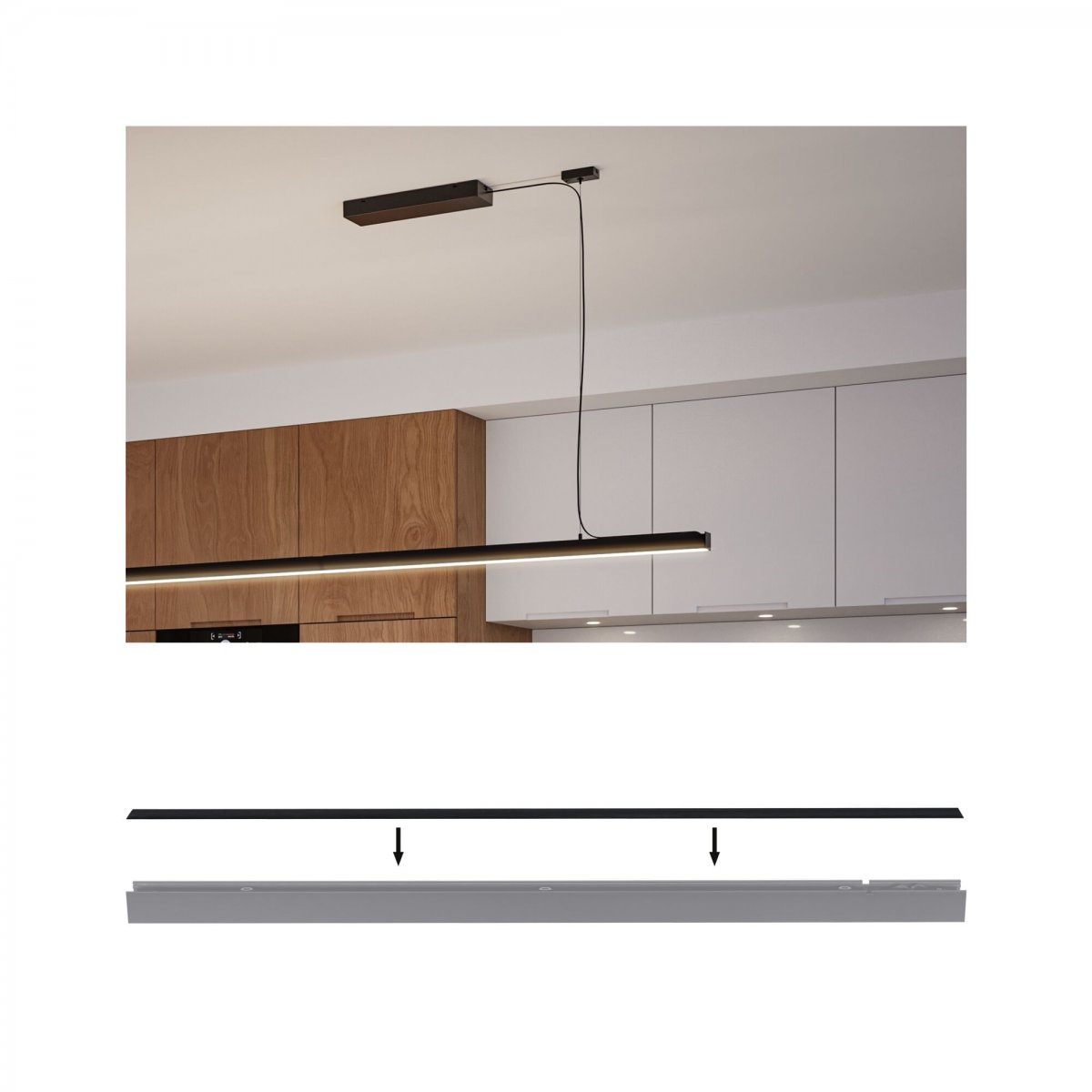 Paulmann 98208 Linion Zubeh�r Abdeckung Gerade schwarz