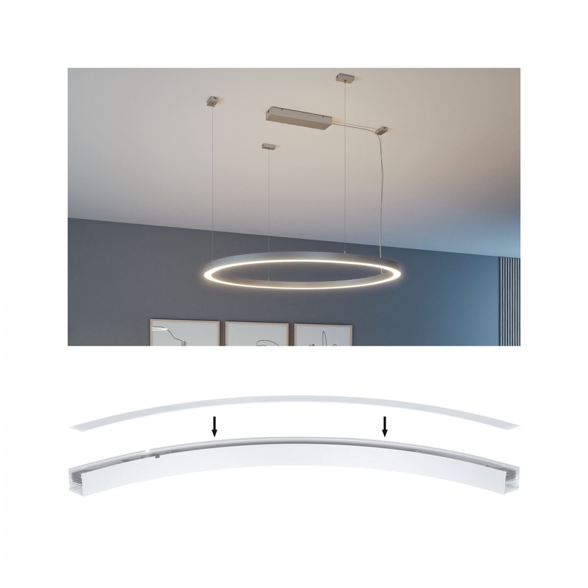 Paulmann 98228 Linion Zubeh�r Abdeckung Kurve wei�