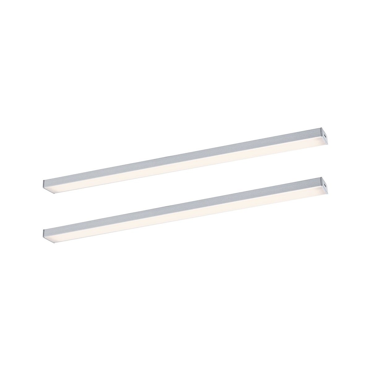 Paulmann 98612 LED Unterschrankleuchte Inline Erweiterung 2er-Set 35cm 3000K dimmbar chrom matt