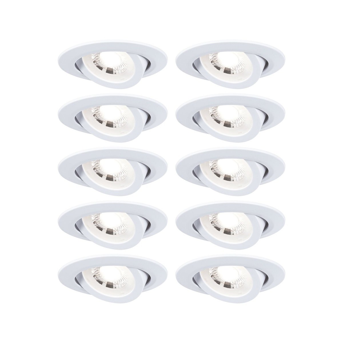 Paulmann 99996 LED Einbauleuchten 10er-Set schwenkbar 3000K Wei�