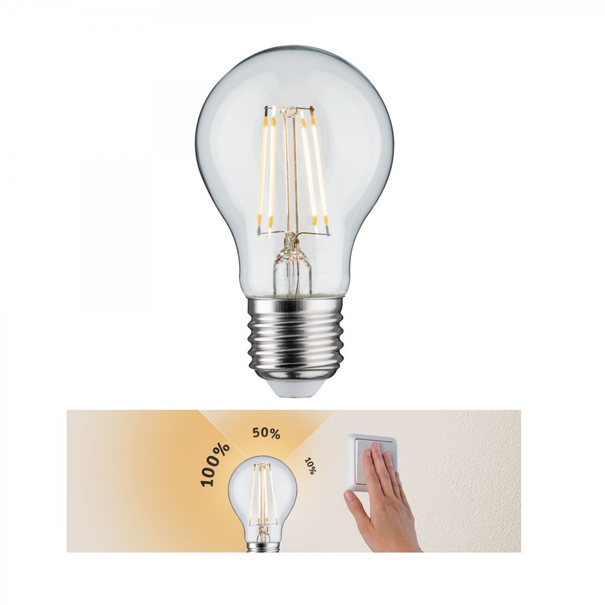 Paulmann No. 28570 LED AGL 5W E27 Klar 3-Stufen dimmbar