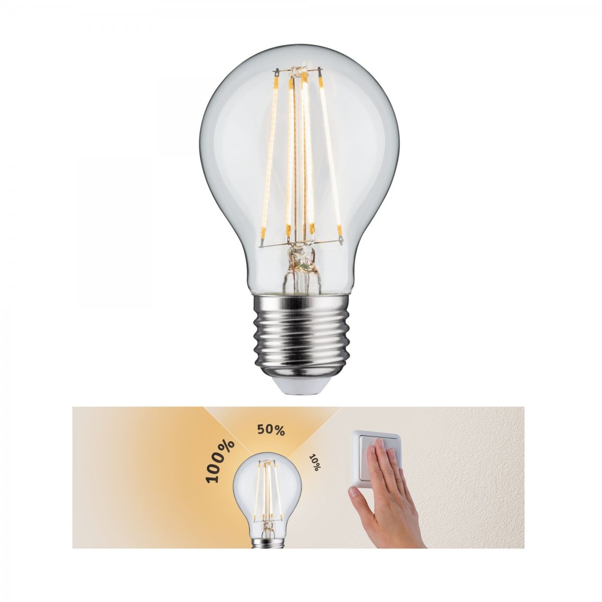 Paulmann No. 28571 LED AGL 8W E27 Klar 3-Stufen dimmbar --> Leuchten &  Lampen online kaufen im Shop