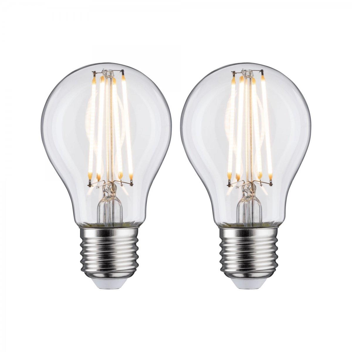 Paulmann No. 28641 LED Standardform 7 Watt E27 Warmwei� Klar 2er Set