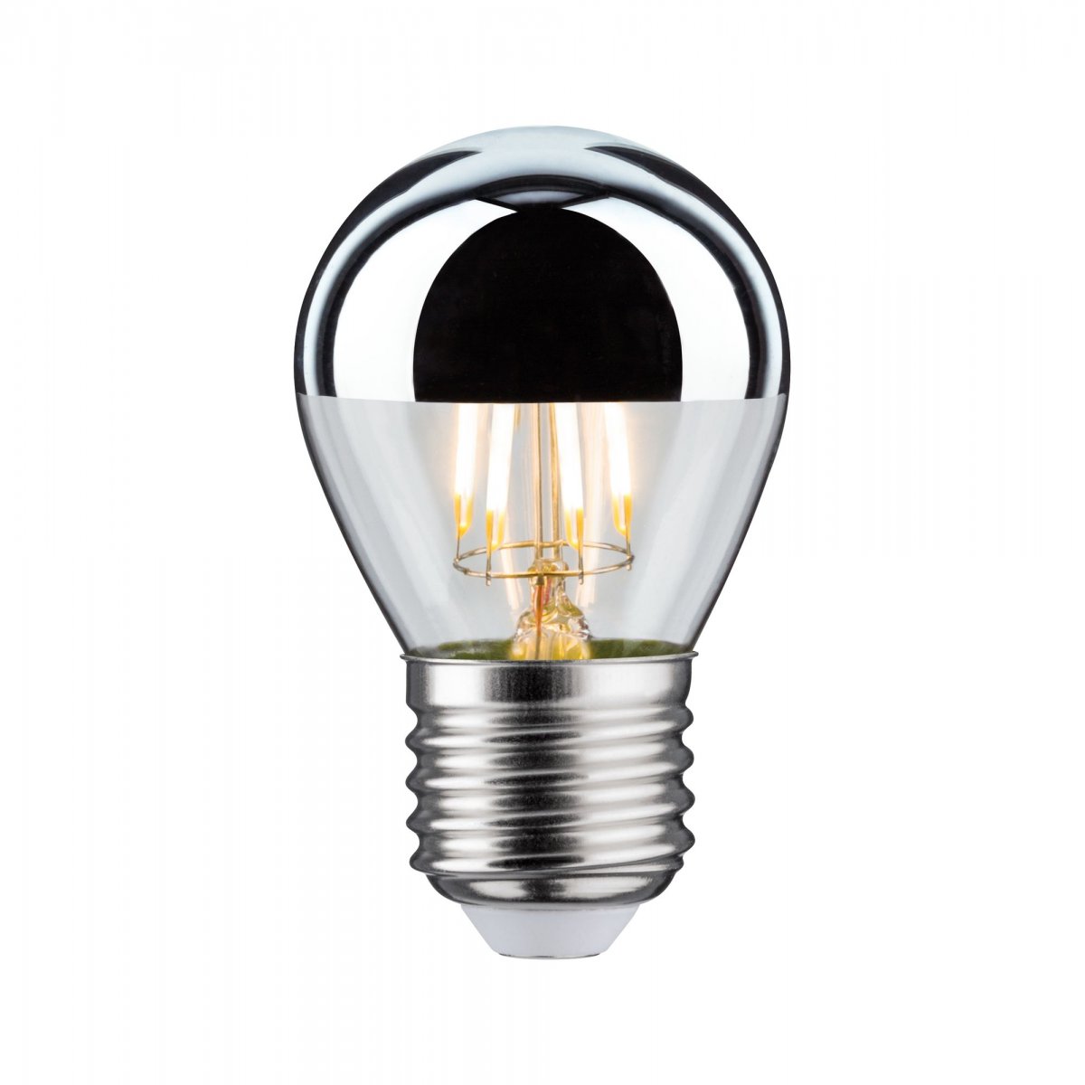 Paulmann No. 28668 LED Retro-Tropfen 4,8W E27 Kopfspiegel Silber Warmwei� dimmbar