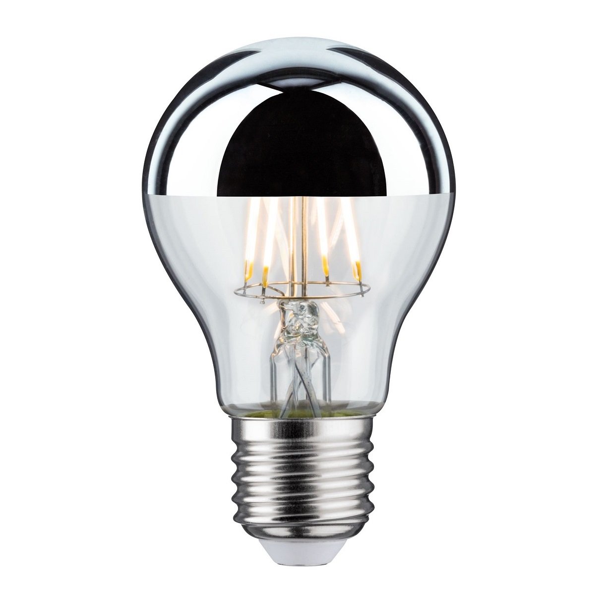 Paulmann No. 28670 LED Standardform 6,5W E27 Kopfspiegel Silber Warmwei�