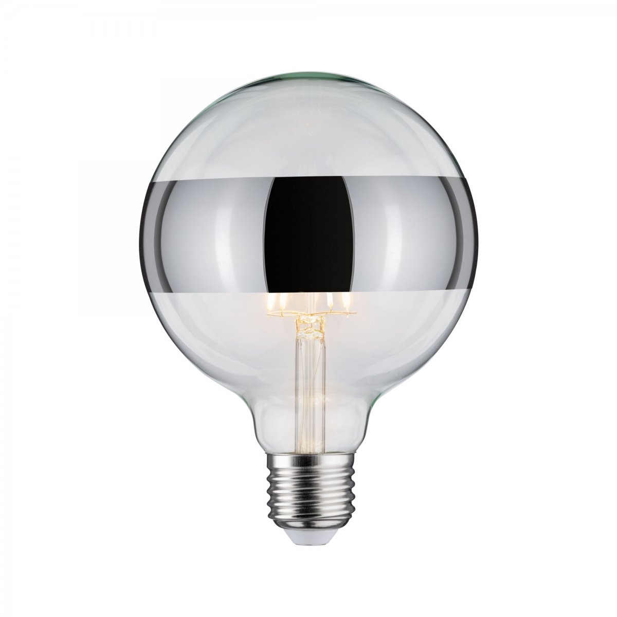 Paulmann No. 28681 LED Globe 125 Ringspiegel Silber 6,5W E27 Warmweiß -->  Leuchten & Lampen online kaufen » Beleuchtung