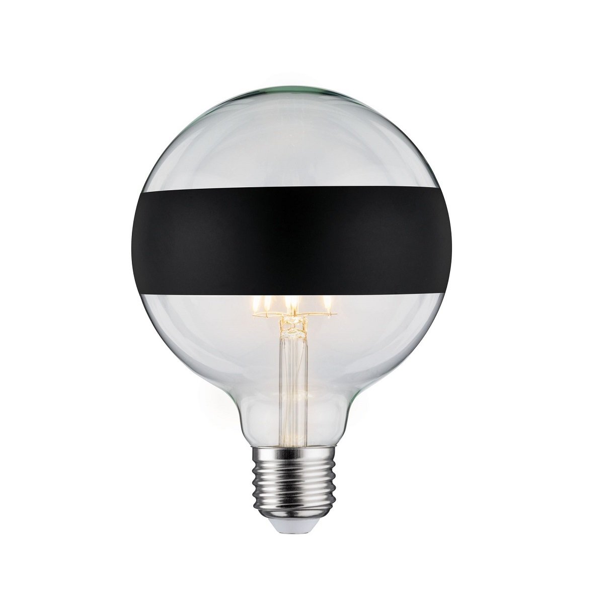 Paulmann No. 28682 LED Globe 125 Ringspiegel Schwarz matt 6,5W E27 Warmwei�