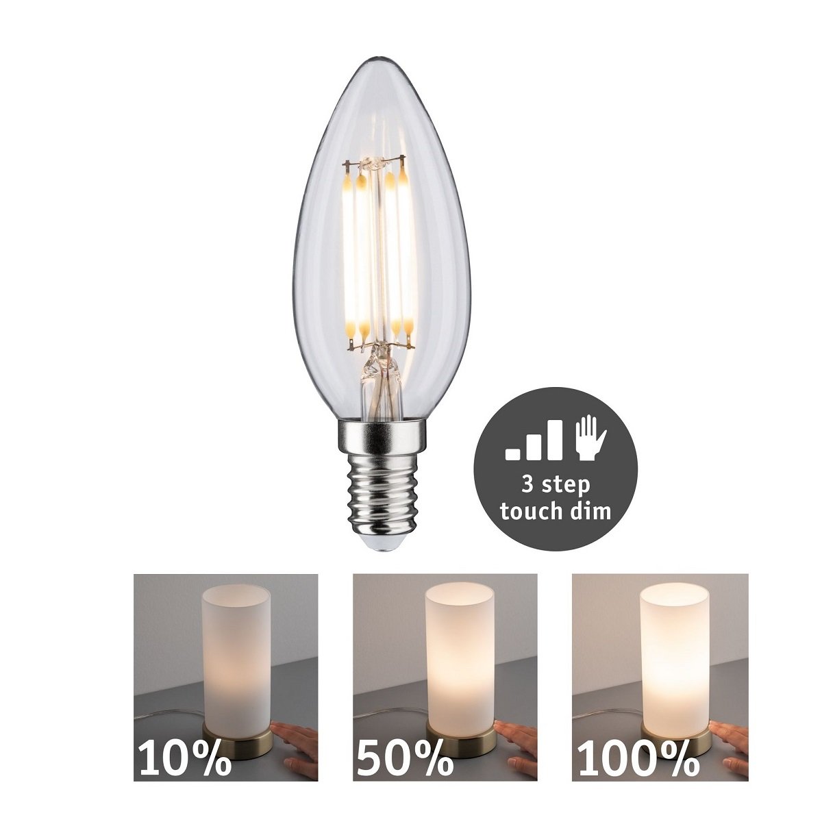 Paulmann No. 28738 LED Kerze 5W E14 2.700K touch dim
