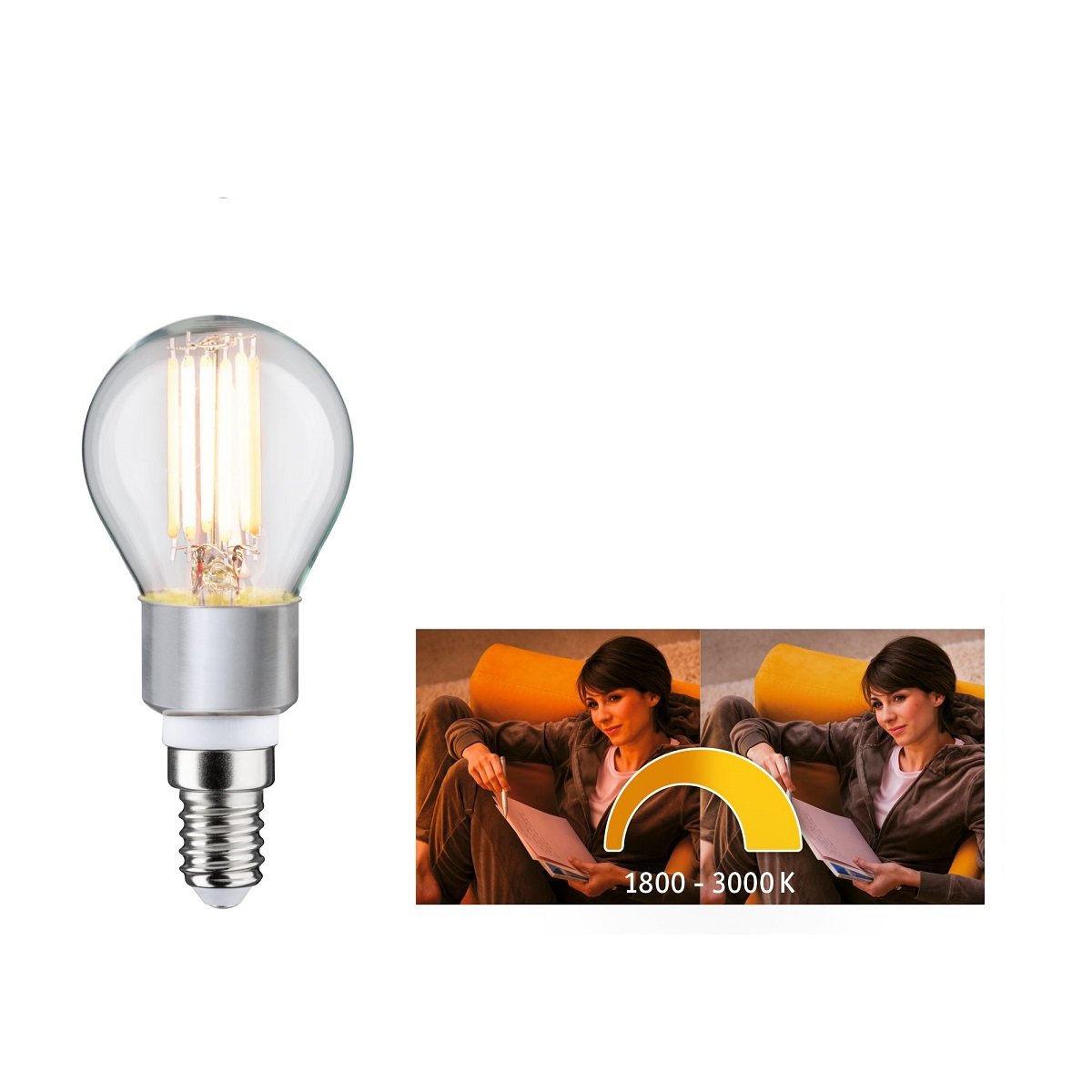 Paulmann No. 28778 LED Tropfen 5W E14 dim to warm 1800 bis 3000K