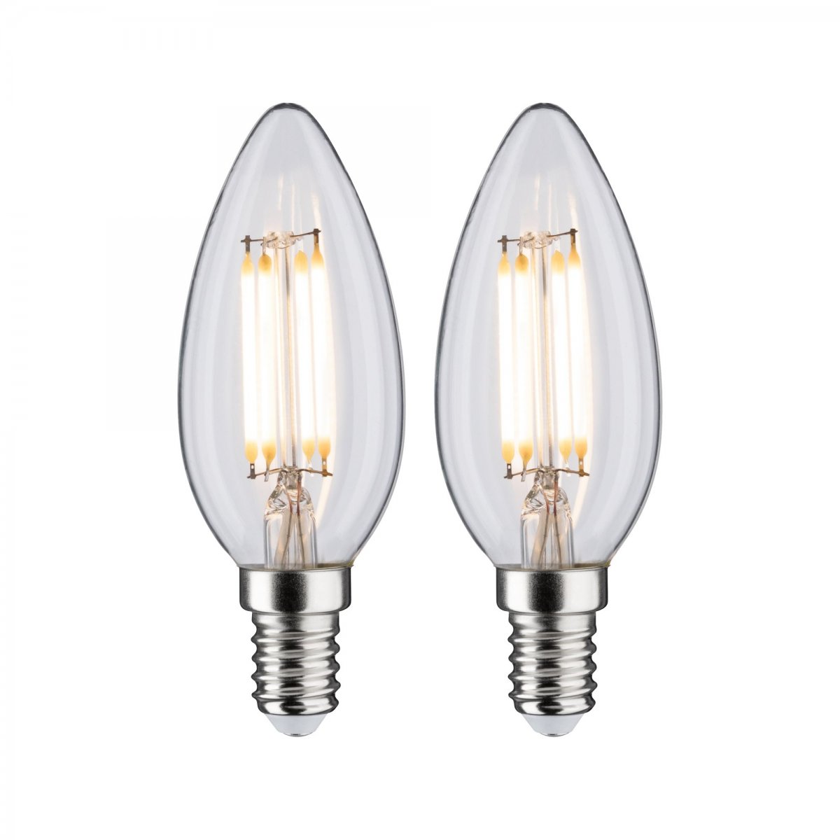 Paulmann No. 28788 LED Filament Kerze 2x4,5W E14 Klar Warmwei�