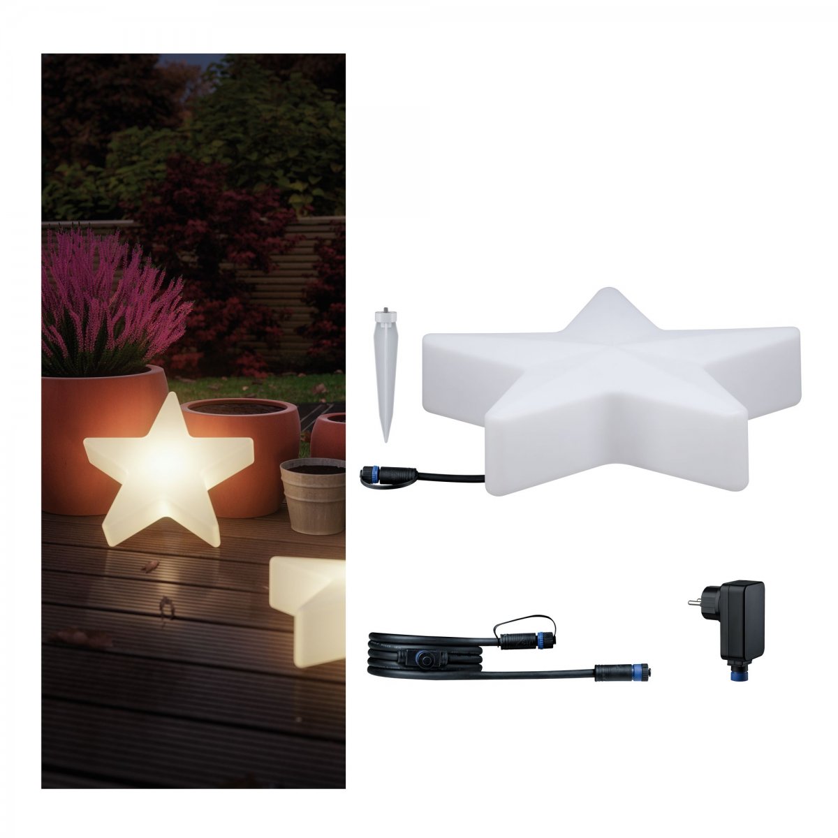 Paulmann No. 5021 Plug & Shine Weihnachts-Bundle Star inklusive Kabel und Trafo