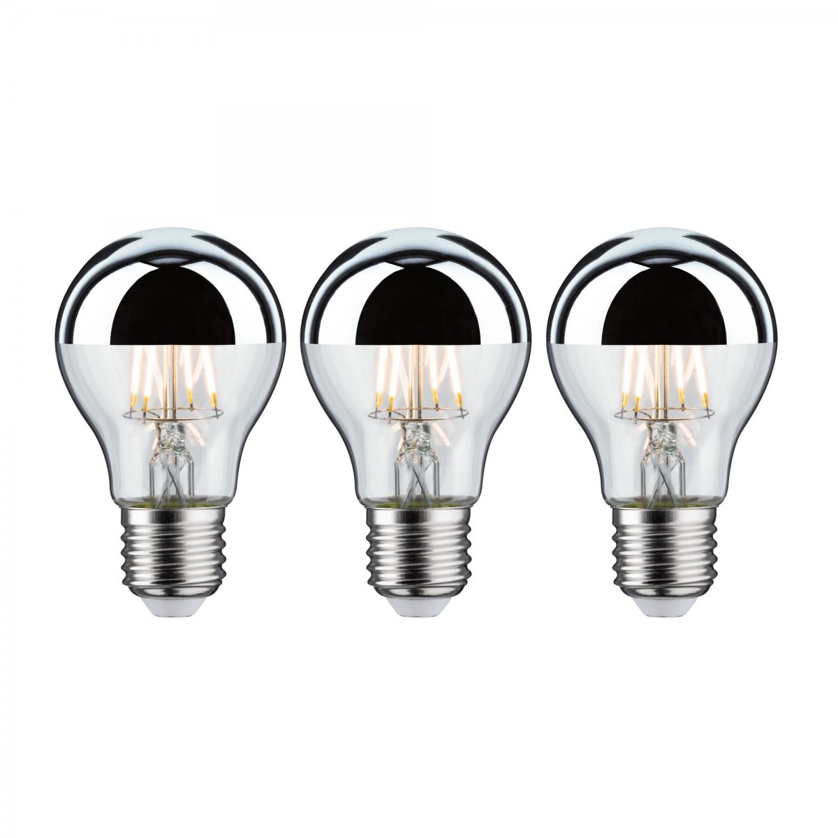 Paulmann No. 5065 Bundle 3xLED Standardform 6,5W E27 Kopfspiegel Silber Warmwei� 