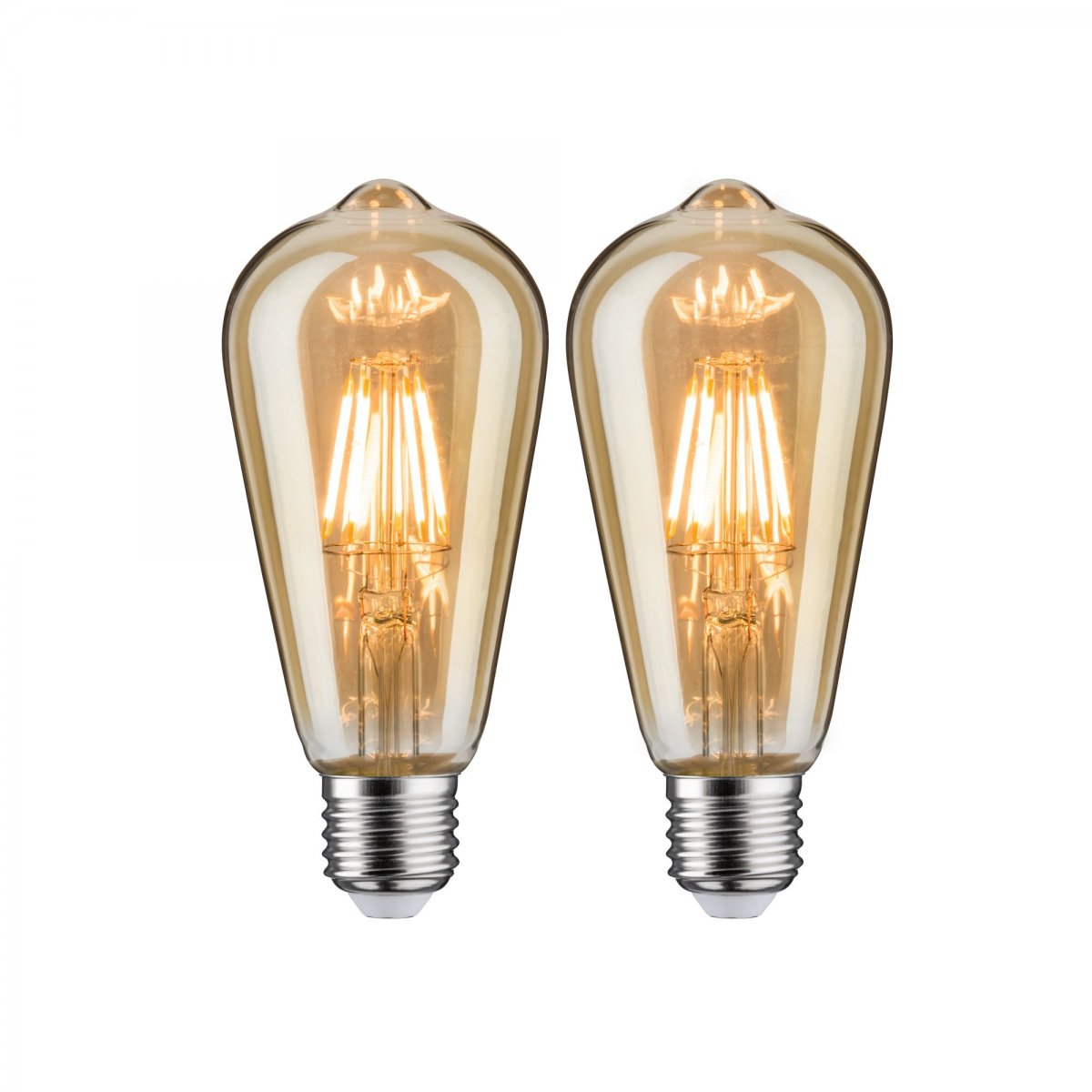 Paulmann No. 5066 Bundle 2xLED Kolben ST64 6,5 Watt E27 Goldlicht 