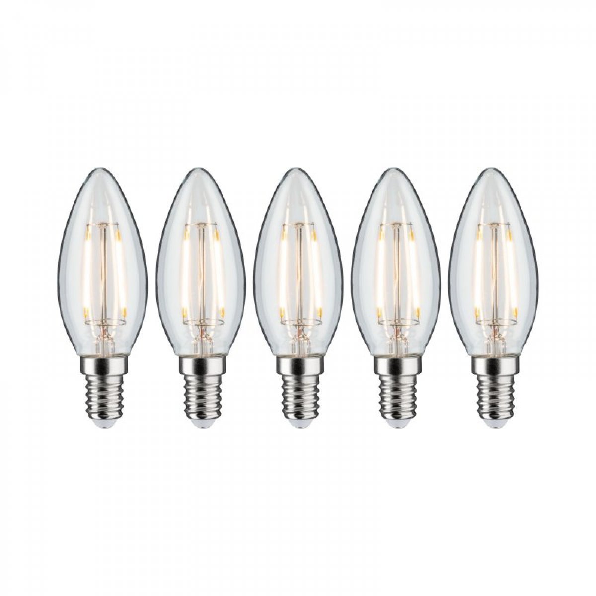 Paulmann No. 5092 Bundle 5xLED Filament Kerze 2,6W E14 Klar 2700K 