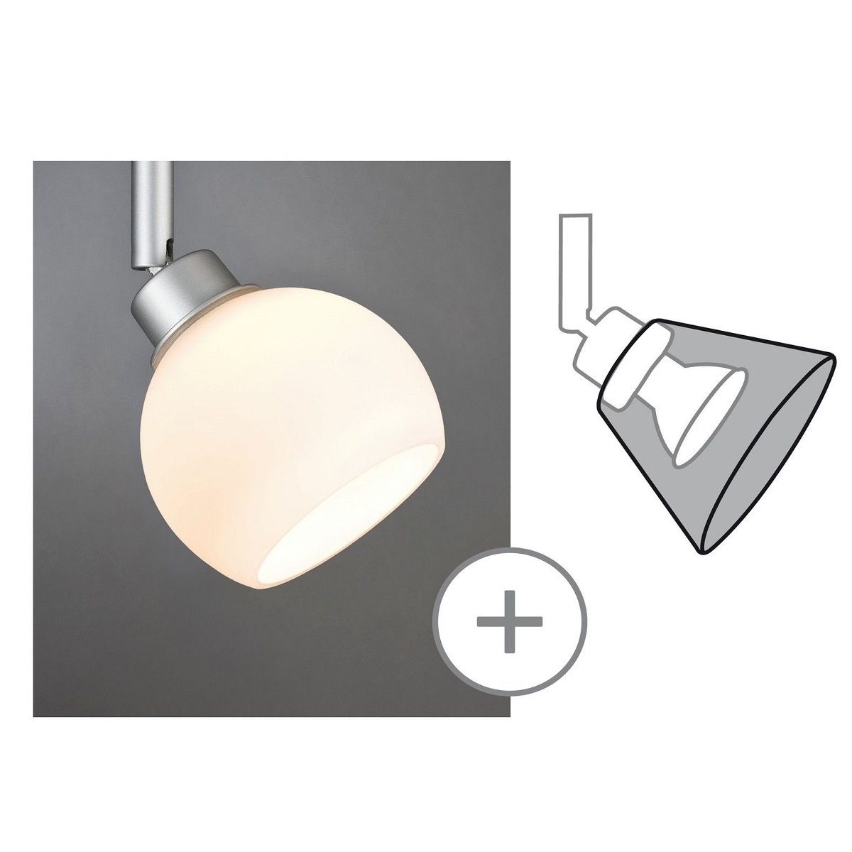 Paulmann No. 60055 Design Deko-Schirm DecoSystems max. 50W, Wolbi Opal