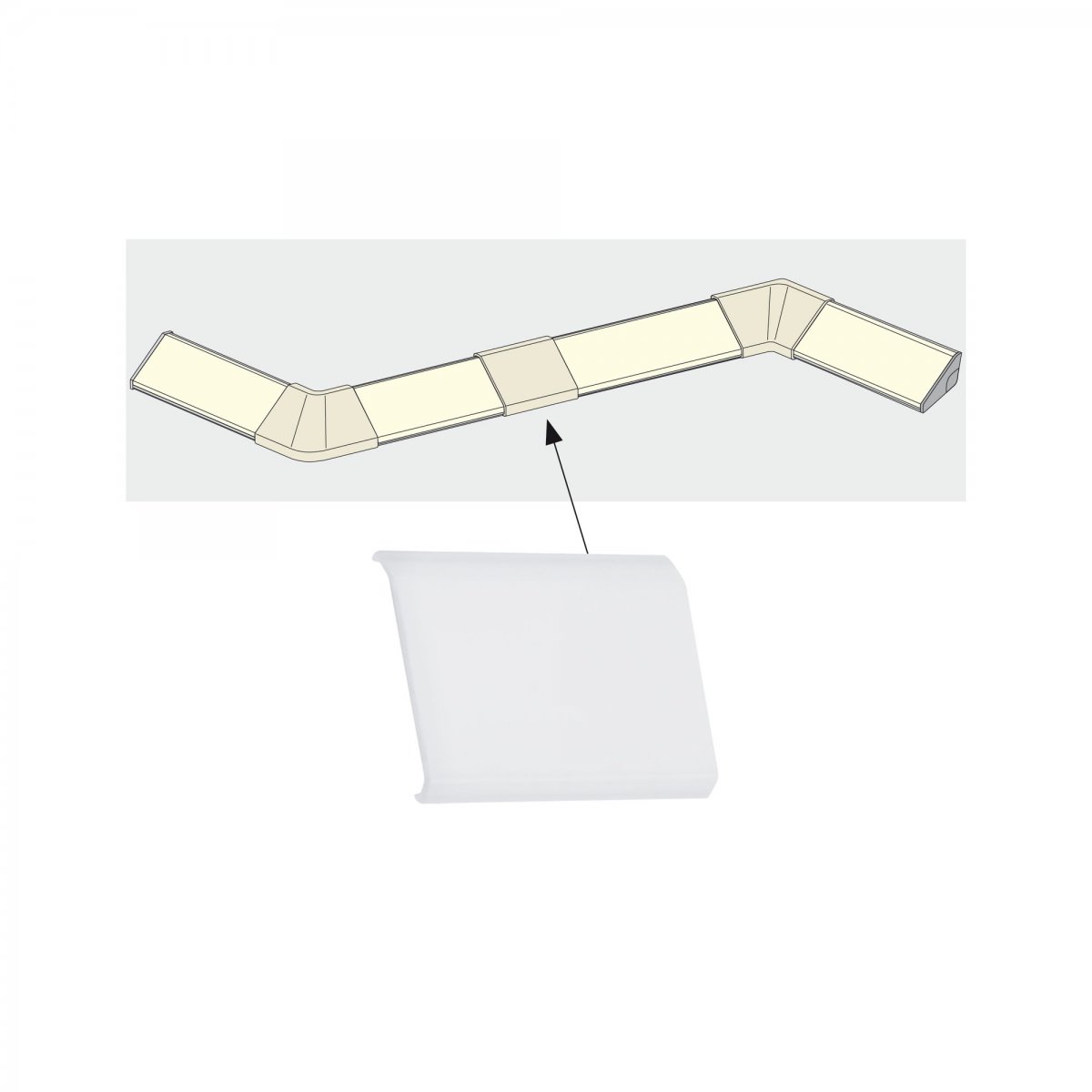 Paulmann No. 70263 Delta Profil Cover 4er Pack Satin, Kunststoff