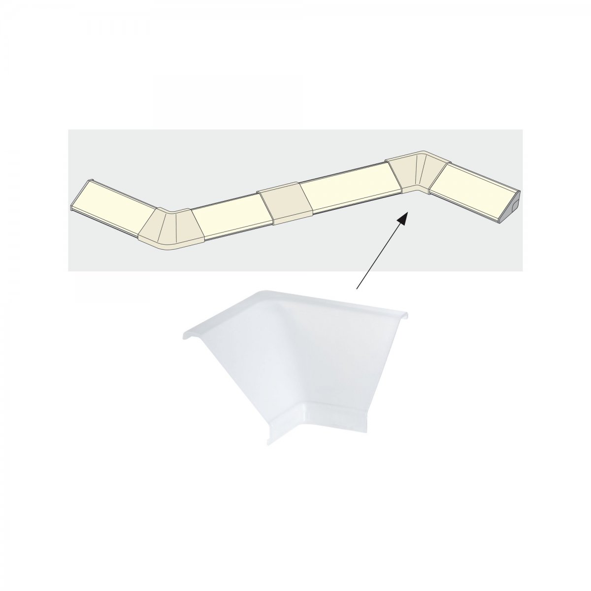 Paulmann No. 70264 Delta Profil Inside Corner 2er Pack Satin, Kunststoff
