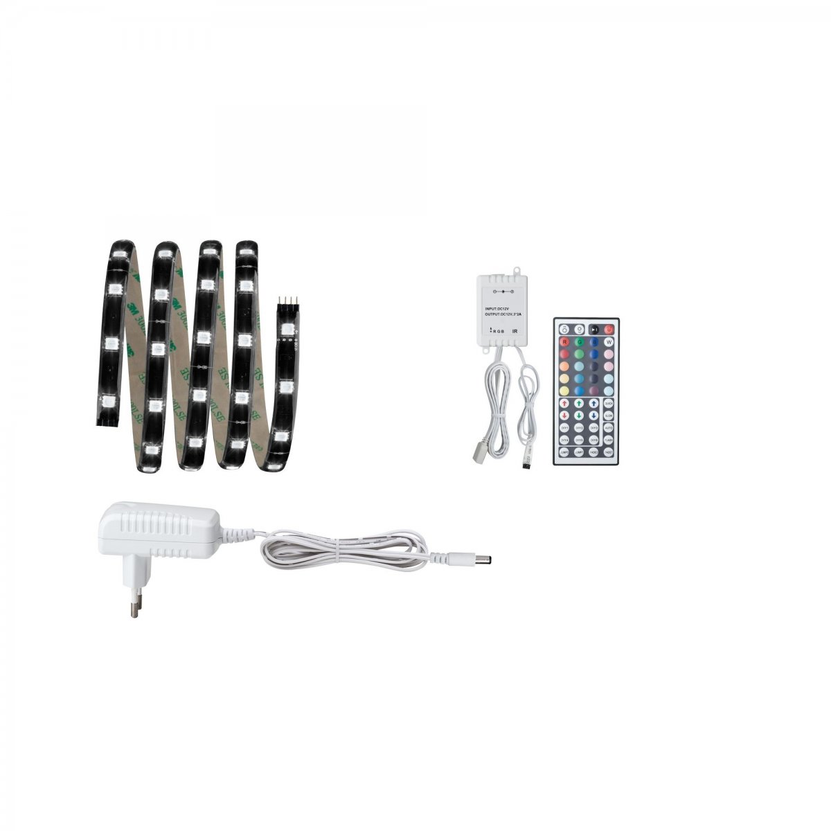 Paulmann No. 70319 YourLED Stripe Basisset 1,5m RGB Schwarz, klar beschichtet