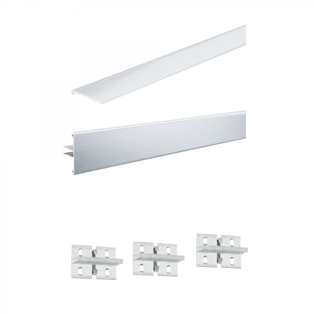 Paulmann No. 70519 Duo Profil Set 2m Alu eloxiert inkl. Clips und Diffusor
