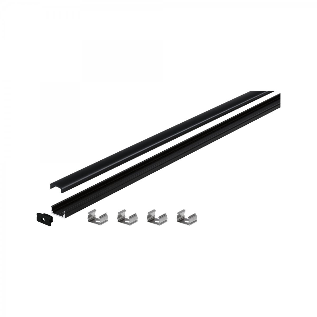 Paulmann No. 70521 Base Profil 2m mit schwarzem Diffusor eloxiert