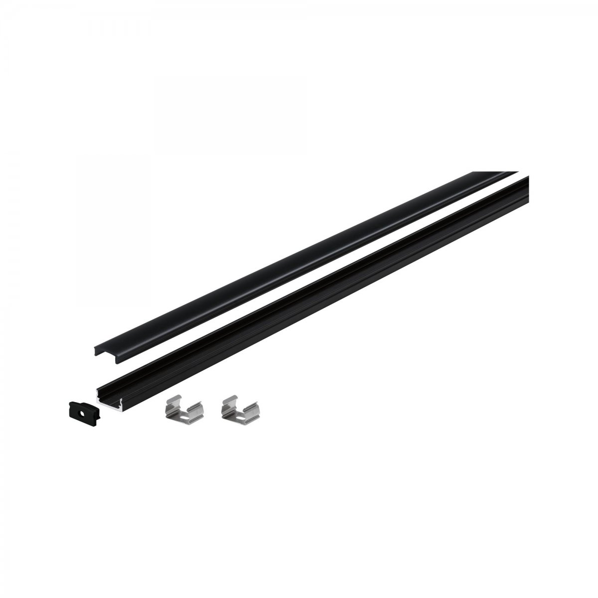 Paulmann No. 70522 Base Profil 1m mit schwarzem Diffusor eloxiert