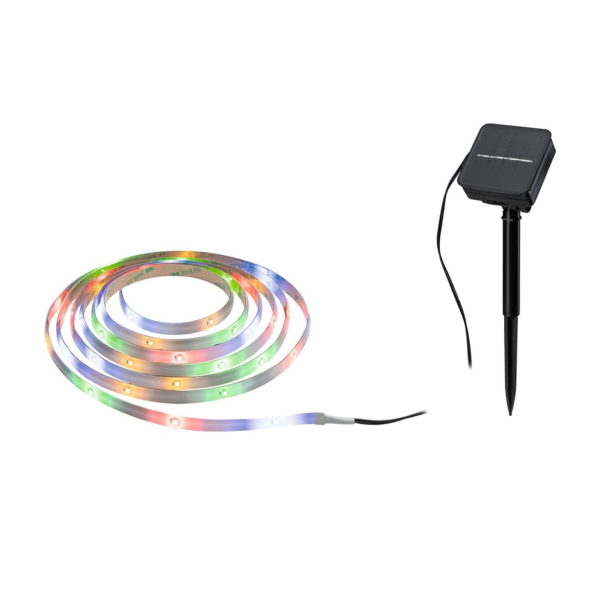 Paulmann No. 78897 LED Stripe Solar 3m IP44 inkl. D�mmerungssensor und  Akku RGB