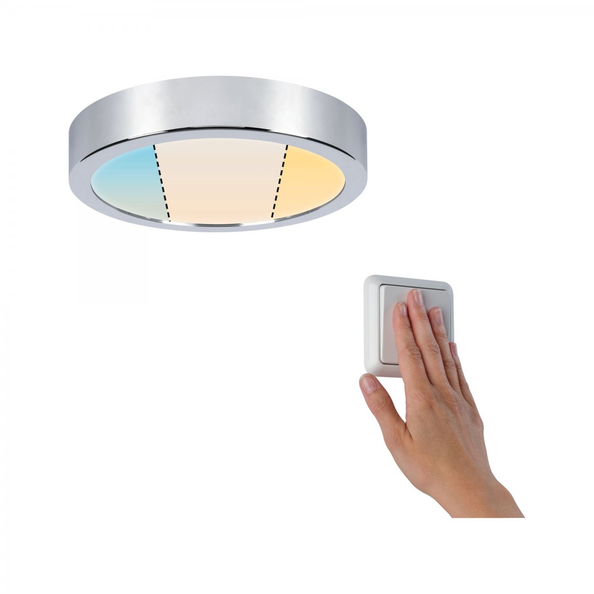 Paulmann No. 78925 LED Panel Aviar IP44 WhiteSwitch 220mm 13W 2.700K Chrom