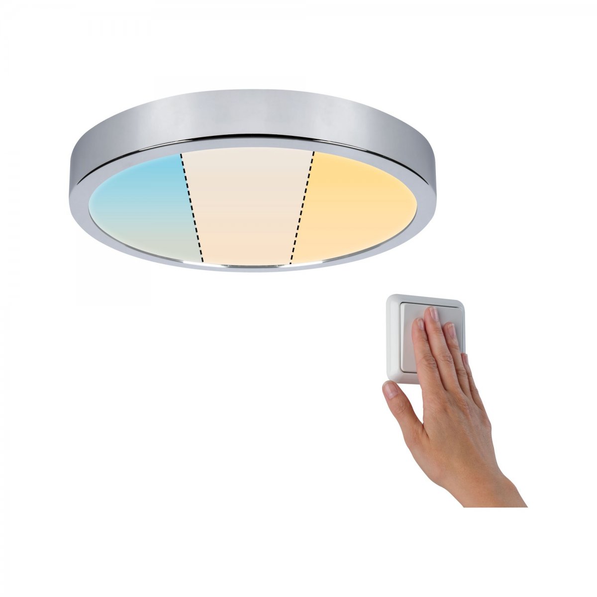 Paulmann No. 78926 LED Panel Aviar IP44 WhiteSwitch 300mm 18W 2.700K Chrom