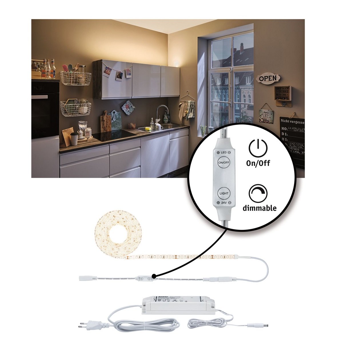 Paulmann No. 78956 SimpLED Strip Set 3m 33W Warmwei� beschichtet 