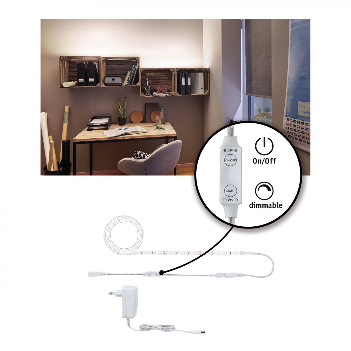Paulmann No. 78958 SimpLED Strip Set 1,5m 17W Neutralwei� beschichtet 