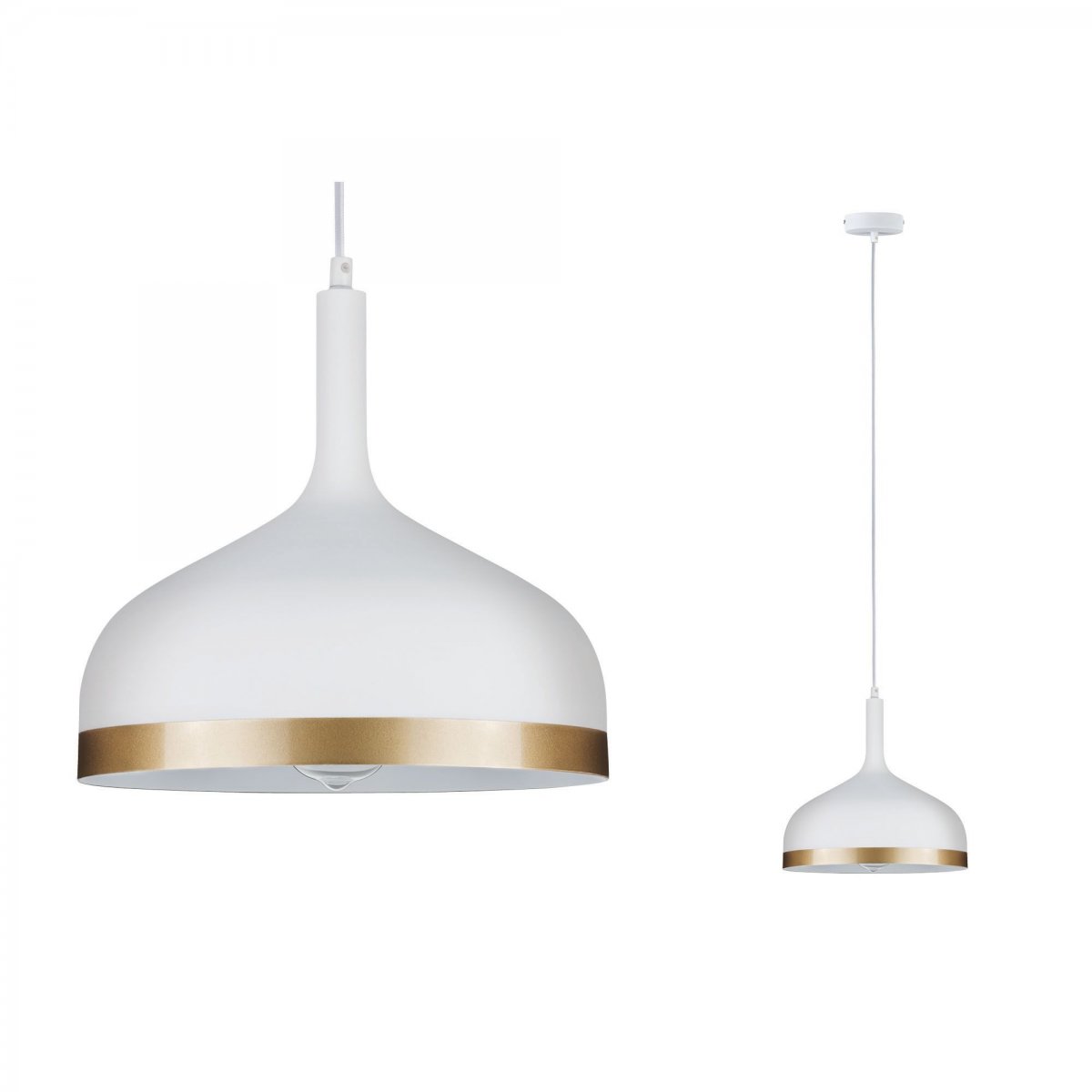 Paulmann No. 79628 Pendelleuchte Neordic Embla Wei�, Gold E27