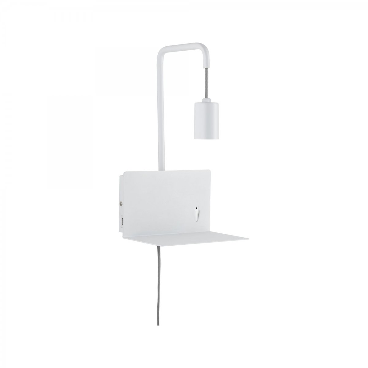 Paulmann No. 79812 Wandleuchte mit Ablage Calvani E27 max.40W Weiß Metall  USB Port --> Leuchten & Lampen online kaufen