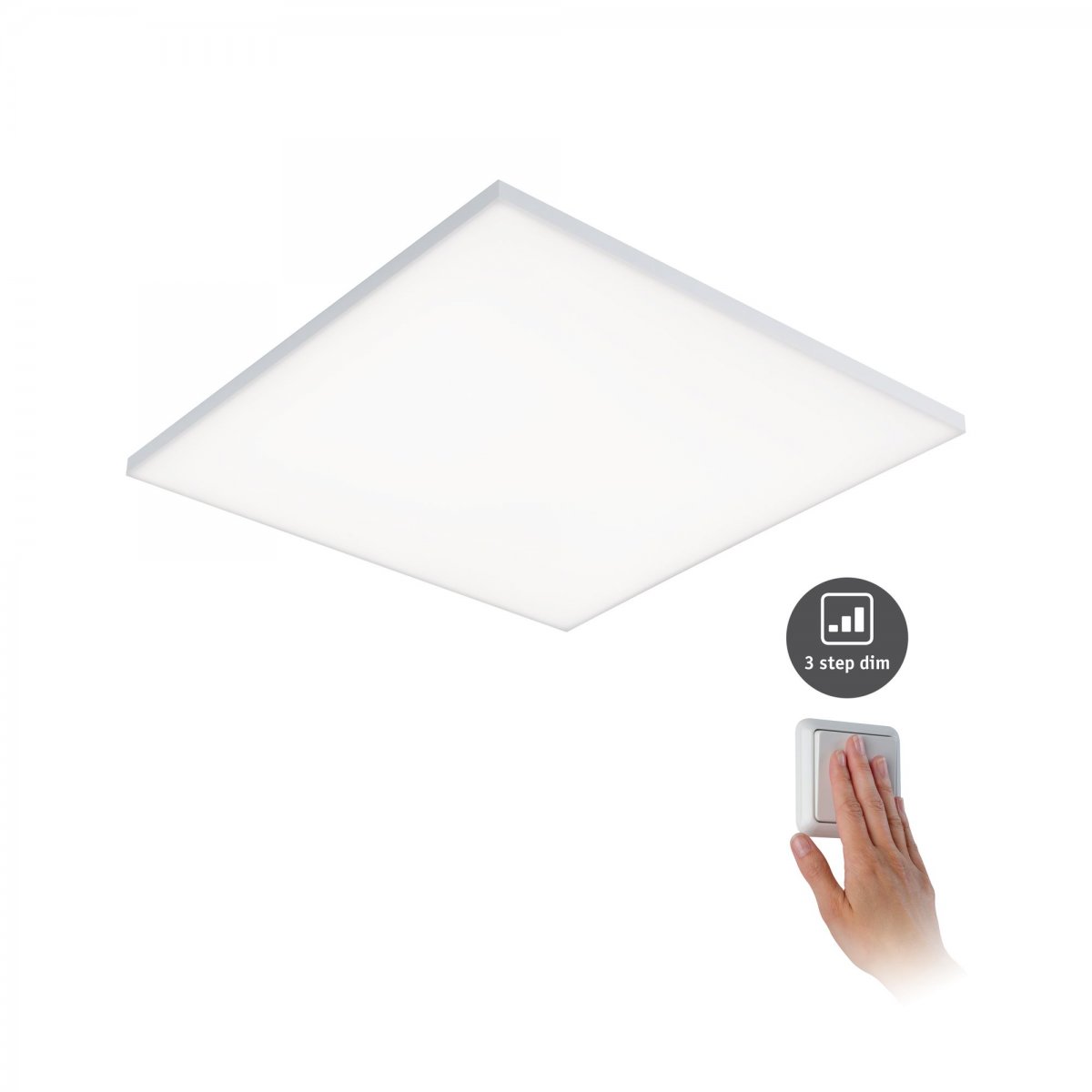 Paulmann No. 79822 LED Panel Velora 595x595mm 34W Wei� 3-Stufen-dimmbar