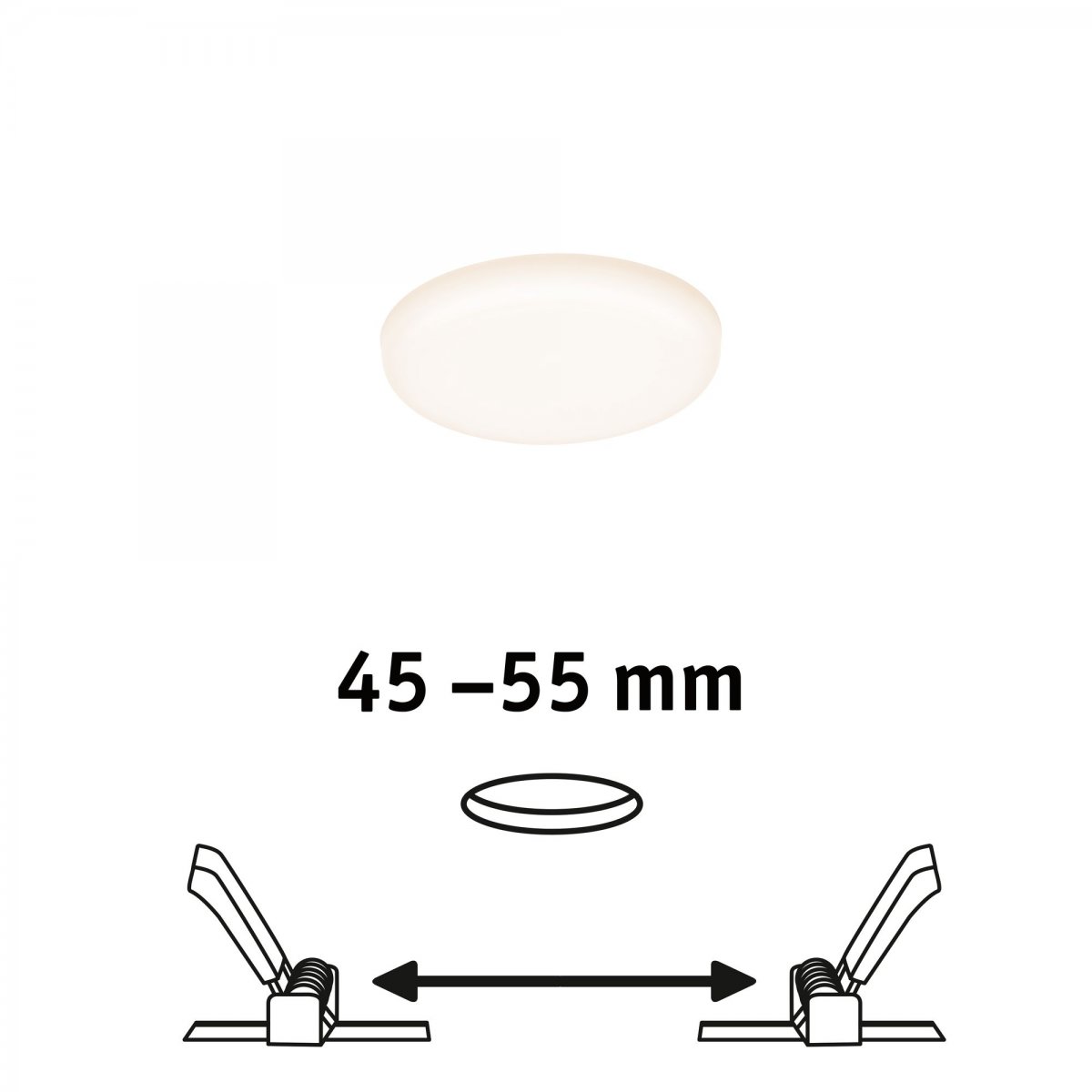 Paulmann No. 92387 LED Einbaupanel Veluna VariFit IP44 75mm 3.000K
