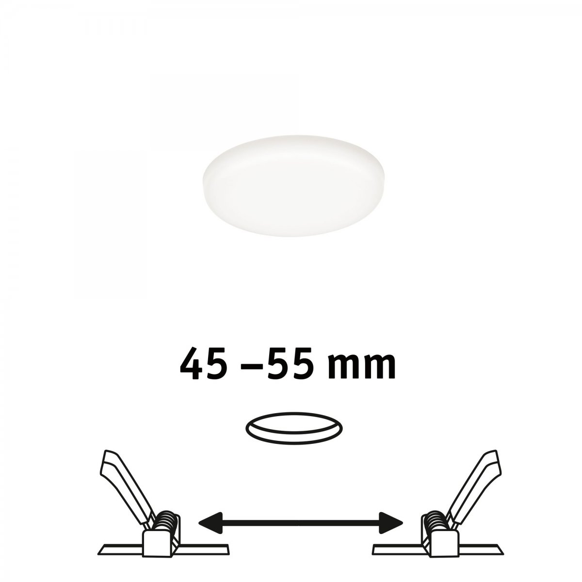 Paulmann No. 92390 LED Einbaupanel Veluna VariFit IP44 75mm 4.000K