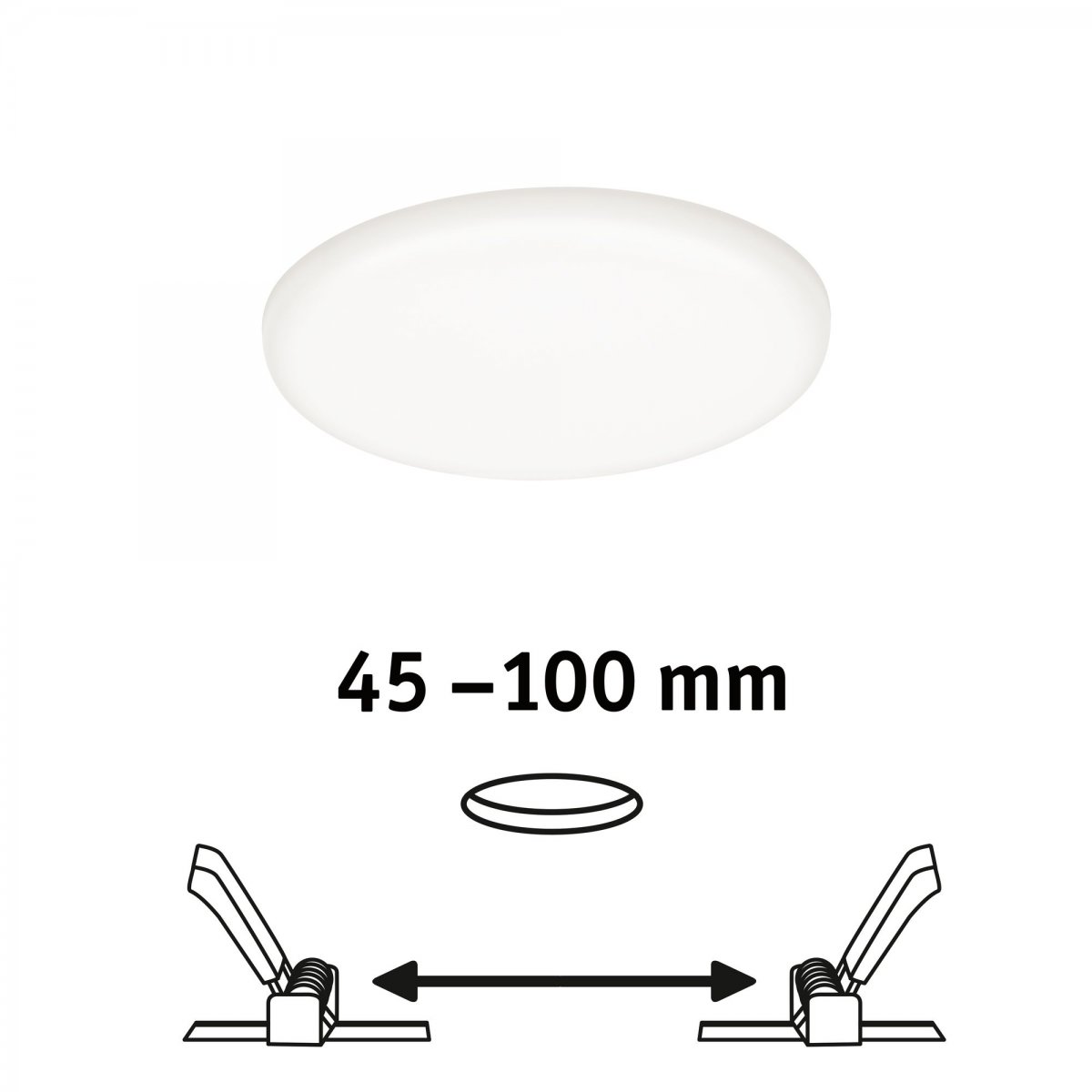 Paulmann No. 92391 LED Einbaupanel Veluna VariFit IP44 125mm 4.000K
