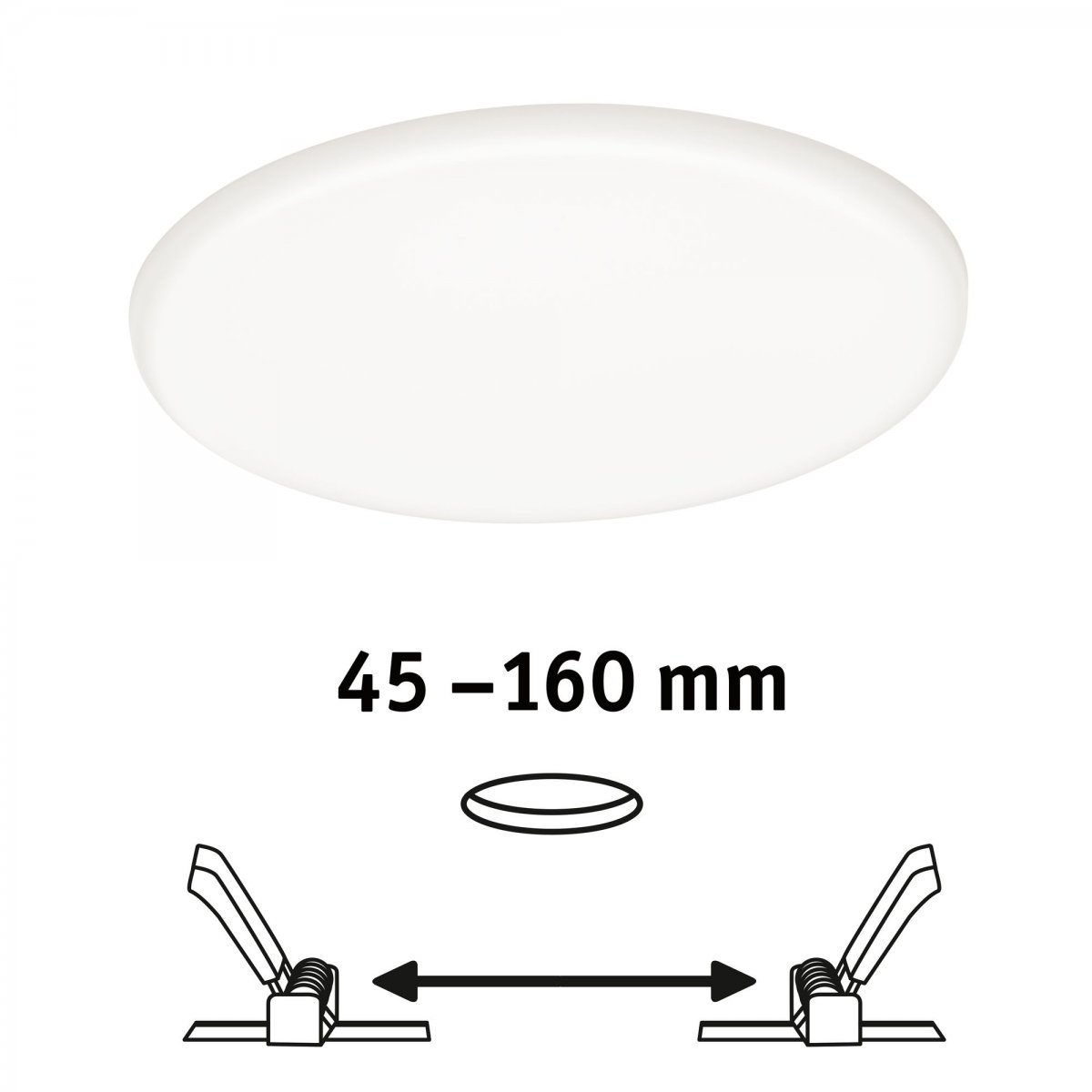 Paulmann No. 92392 LED Einbaupanel Veluna VariFit IP44 185mm 4.000K Satin