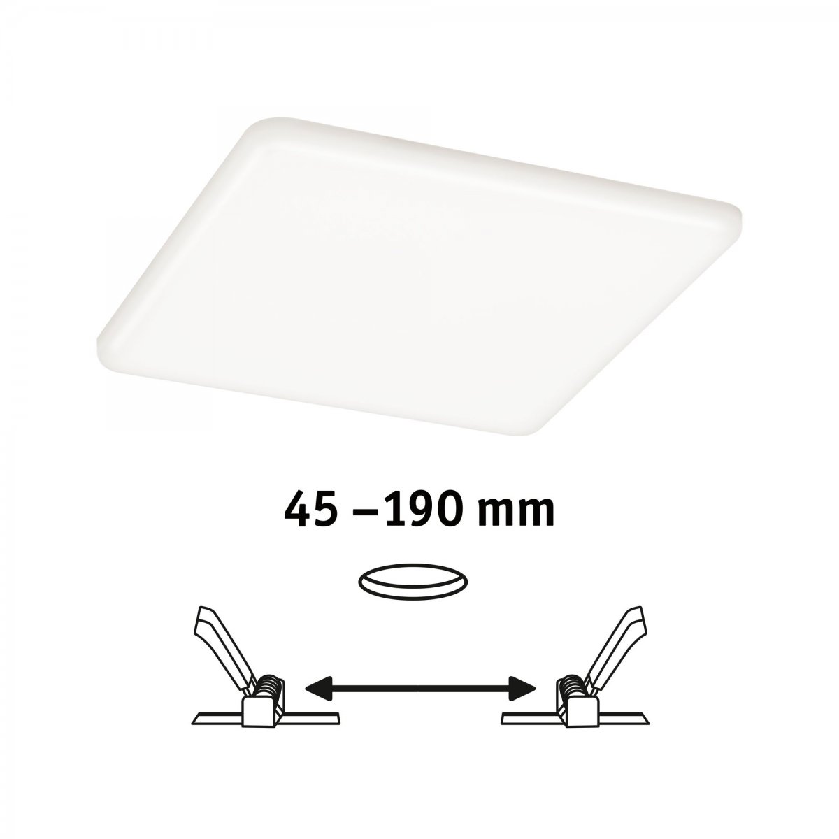 Paulmann No. 92398 LED Einbaupanel Veluna VariFit IP44 185x185mm 4.000K Satin