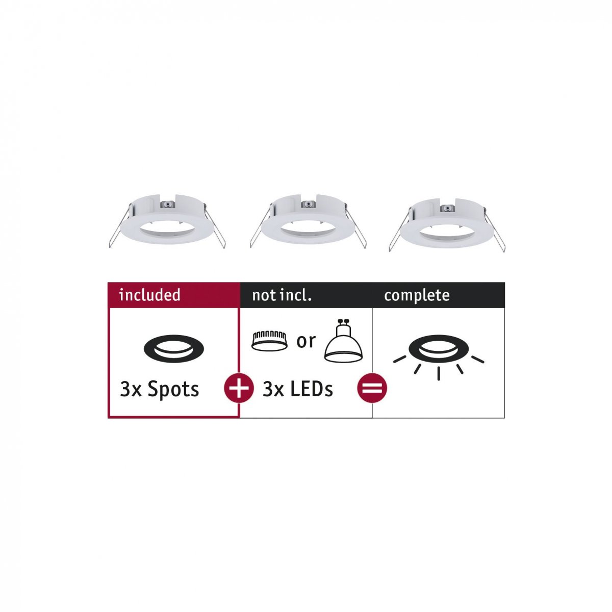 Paulmann No. 92480 Einbauleuchte CHOOSE Spot starr max. 10W Weiss 230V