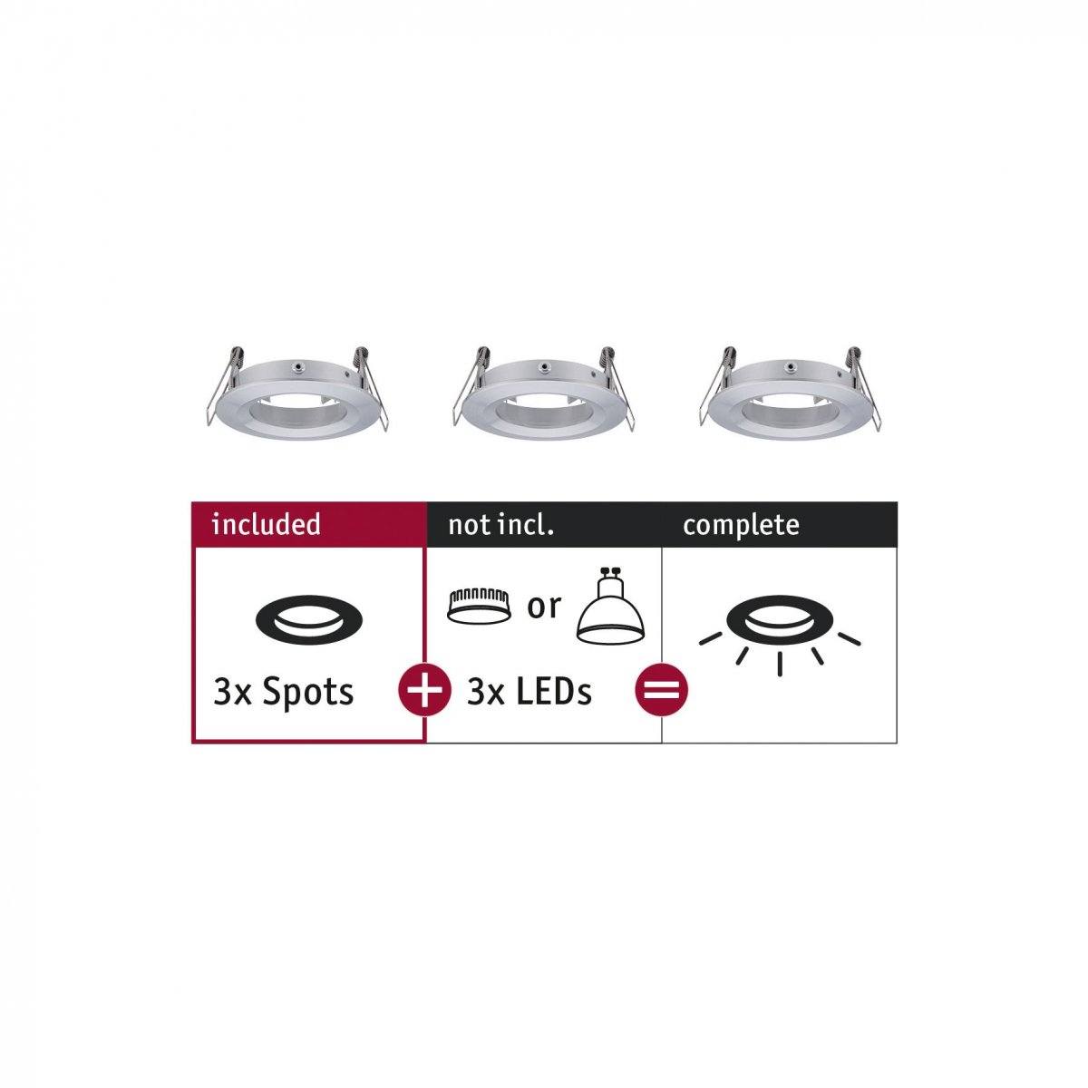 Paulmann No. 92484 Einbauleuchte CHOOSE Spot starr max. 10W  Alu gedreht 230V