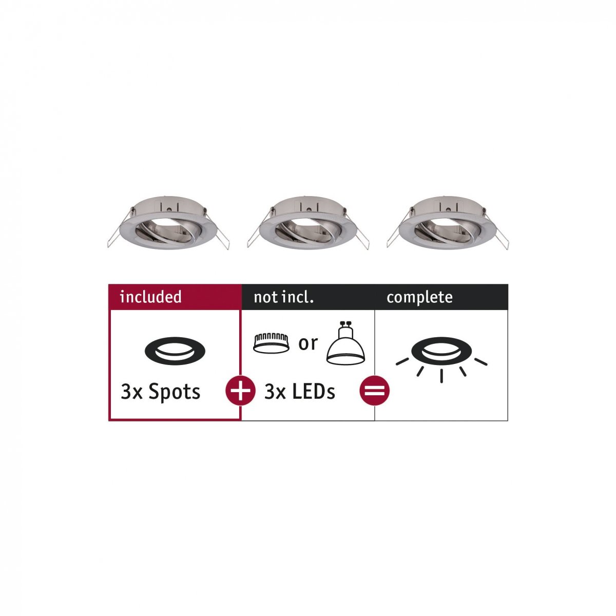 Paulmann No. 92485 Einbauleuchte CHOOSE Spot schwenkbar max. 10W  Eisen geb�rstet 230V