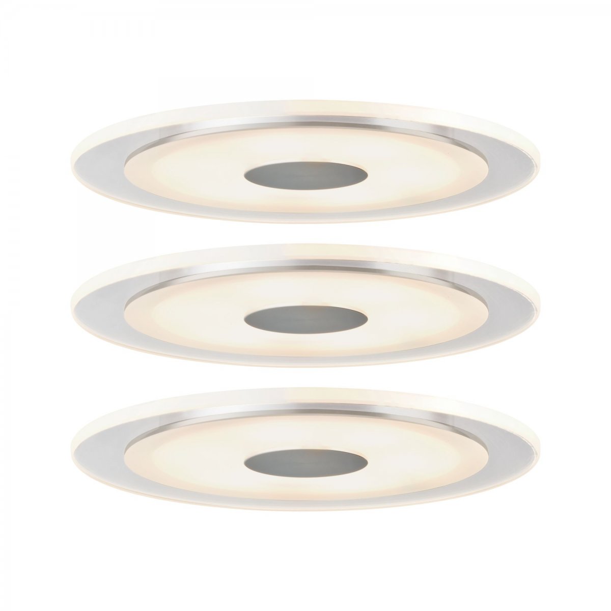 Paulmann No. 92543 Einbauleuchten Set Premium Line LED Whirl 6W Alu, Satin, 3er Set