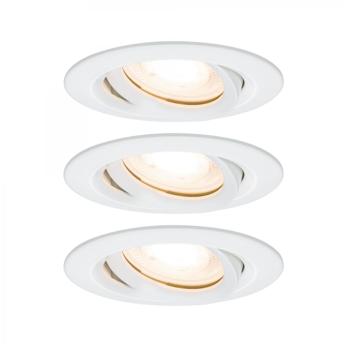 Paulmann No. 92898 Einbauleuchte LED Nova IP65 rund 7W GU10 Wei� 3er-Set schwenkbar