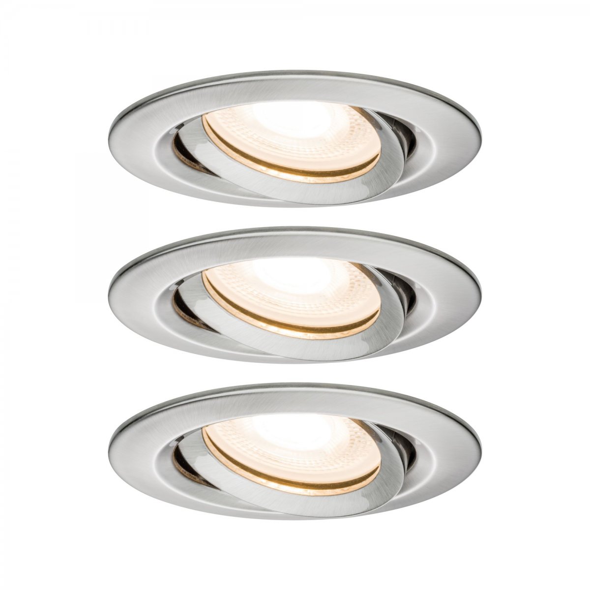 Paulmann No. 92900 Einbauleuchte LED Nova IP65 rund 7W GU10 Eisen 3er-Set  schwenkbar --> Leuchten & Lampen online